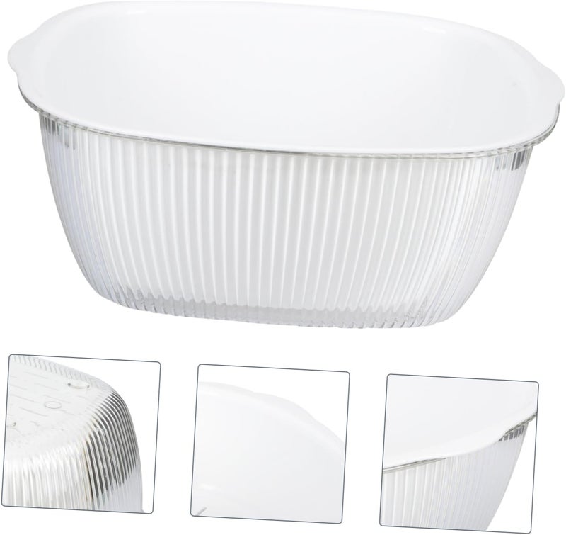 1 Set Double Layer Vegetable Washing Basket Detachable Drain Basket for Kitchen Easy to Clean and Store Fruits and Vegetables Practical Home Accessory - Image 3