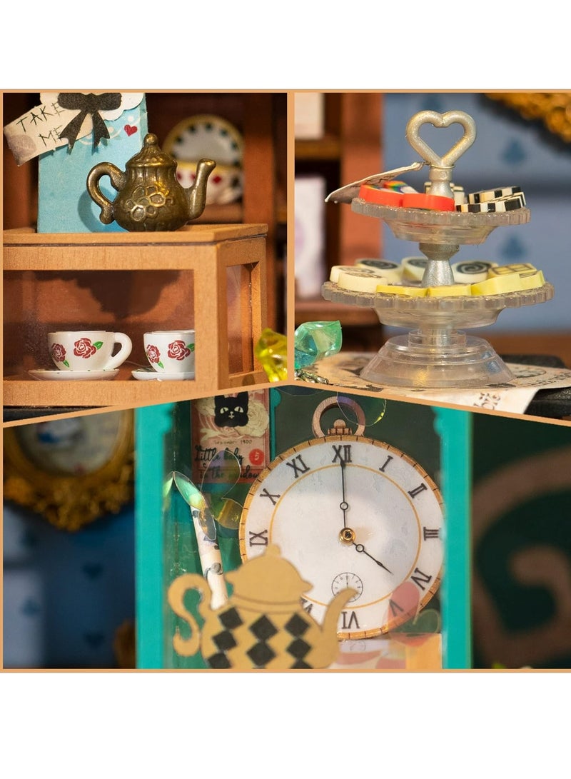 Robotime Rolife Alice's Tea Store DIY Miniature House Kit DG156,DIY 3D Wooden Puzzles for Adults/Teens, Creative Home Decor, Unique Gift for Craft Hobby Adults/Teens - Image 4