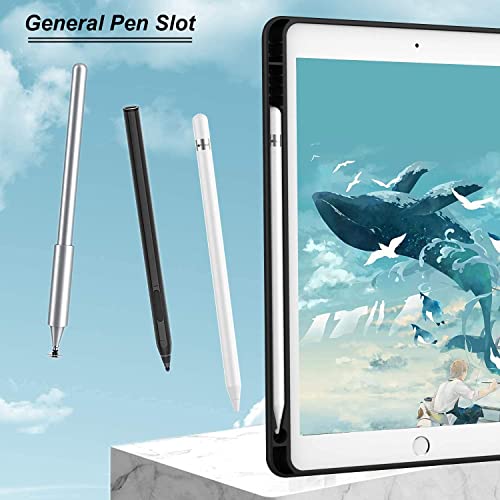 ProElite Smart Case for iPad 10.2 inch 2021 9th/8th/7th Gen [Auto Sleep/Wake Cover] [Pencil Holder] [Soft Flexible Case] Recoil Series - Marble Purple with Stylus Pen - Image 5
