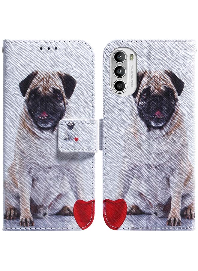 S-TOP Case For Motorola Moto G52J Japan Version Coloured Drawing Leather Phone Case - Image 1