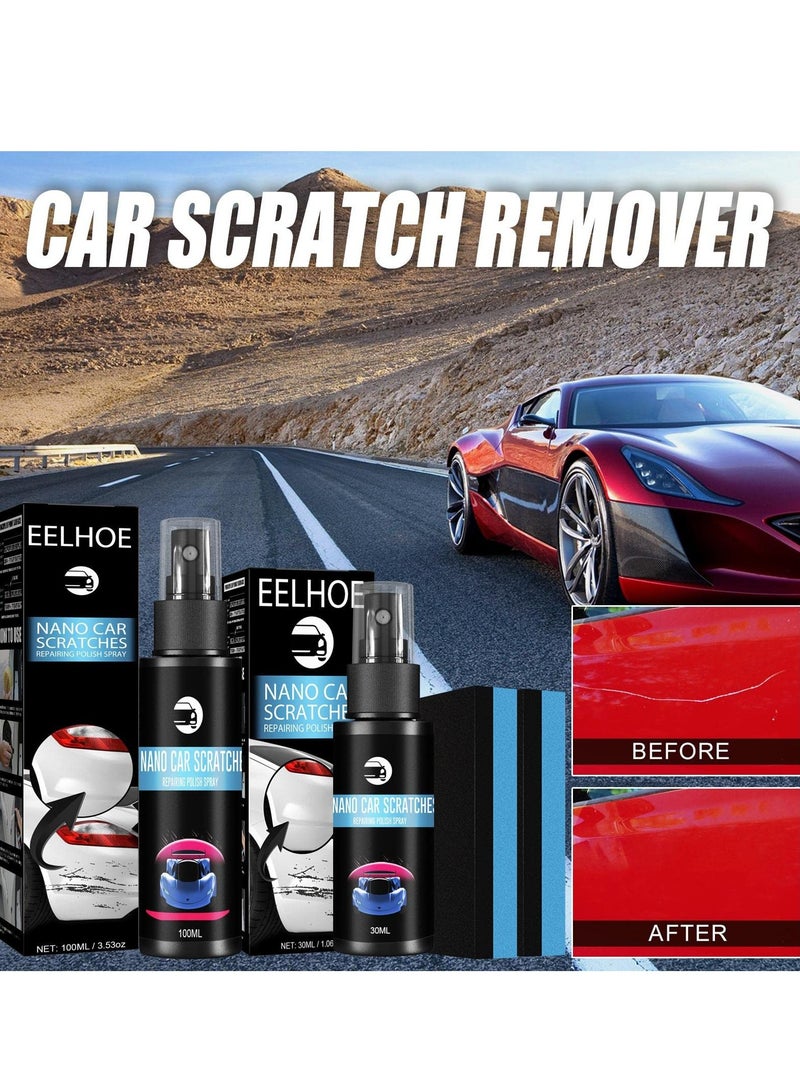 Excefore Car Scratch Repair Spray, 2 Pcs Car Scratch Repair Nano Spray, Protection & Swirl Remover Polish, Auto Scratch Polish with Sponge for All Car Body, Removes Any Scratch and Mark(30ML) - Image 5