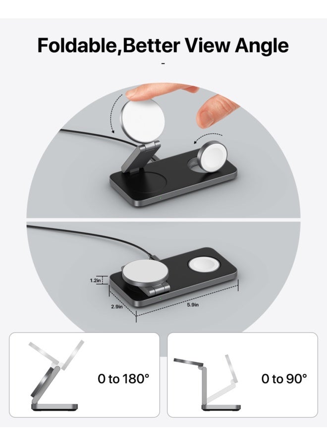 UEQ Multifunctional three-in-one wireless charger is suitable for wireless charging of Apple mobile phones, watches, earphones - Image 3