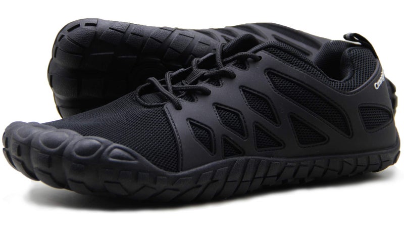 Oranginer Men's Minimalist Runner Slip-on Cross Trainer Shoes Men Black Size 12