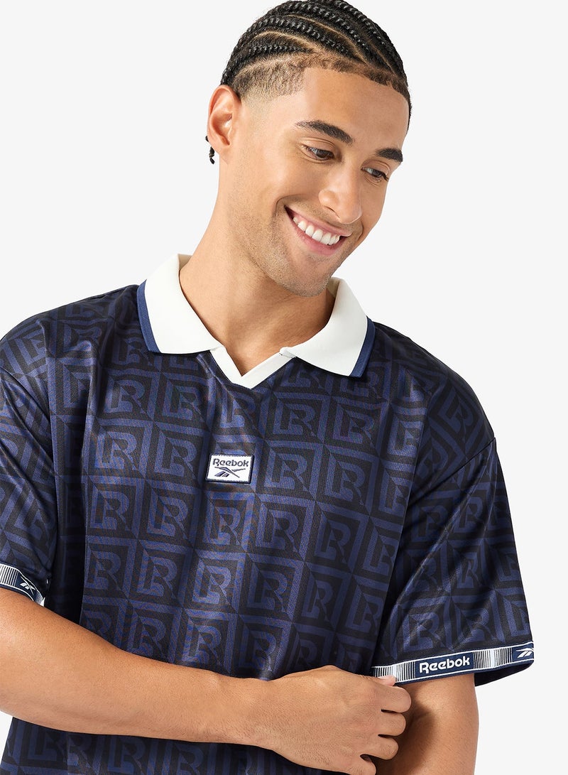 ريبوك قميص كرة قدم بولو بتصميم مونوجرام - Image 3