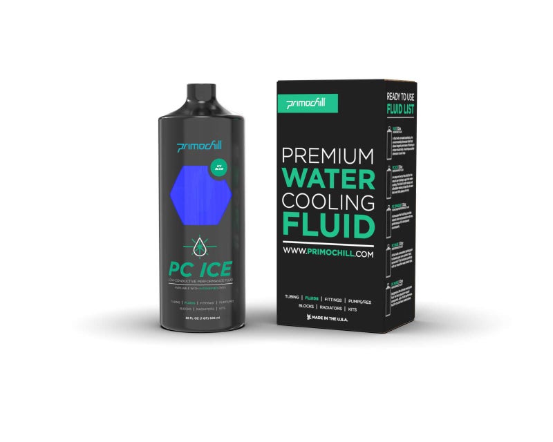 PrimoChill Ice - Low-Conductive Computer Watercooling Fluid (32 oz.) - UV Blue - Image 2
