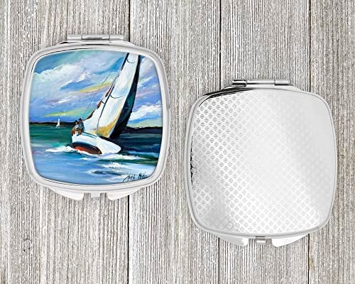 Caroline's Treasures JMK1232SCM Two and a Sailboat Compact Mirror Decorative Travel Makeup Mirror for Women Girls Gifts Pocket Makeup Mirror Folding Handheld - Image 4