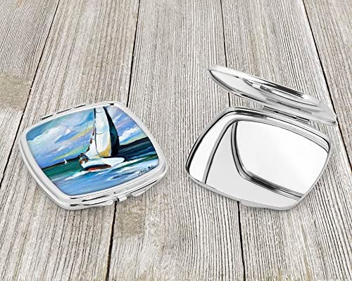 Caroline's Treasures JMK1232SCM Two and a Sailboat Compact Mirror Decorative Travel Makeup Mirror for Women Girls Gifts Pocket Makeup Mirror Folding Handheld - Image 3