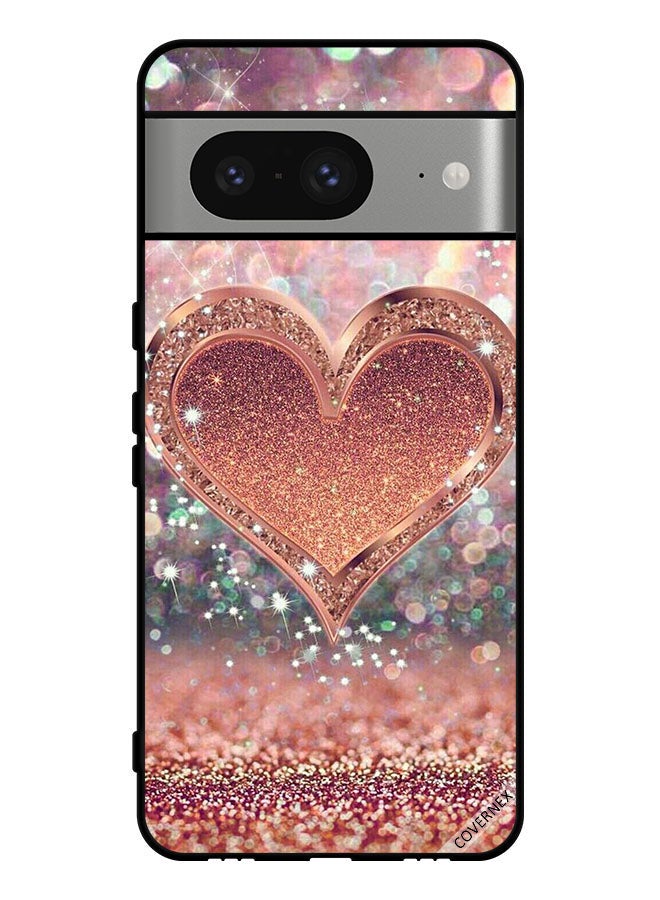 Covernex Protective Case Cover For Google Pixel 8 Glitter Heart - Image 1