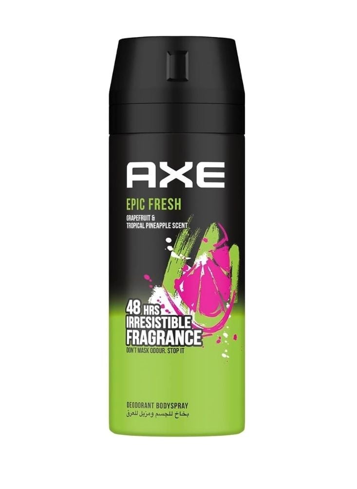 Axe Epic Fresh Body Spray for Men 150ml – Grapefruit & Pineapple 48H Deodorant Fragrance - Image 1