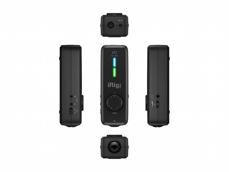 IK Multimedia iRig Pro I/O audio interface for iPhone, iPad, Mac, iOS and PC with USB-C, Lightning and USB cables, 24-bit, 96 kHz recording and guitar, bass and XLR mic inputs - Image 3