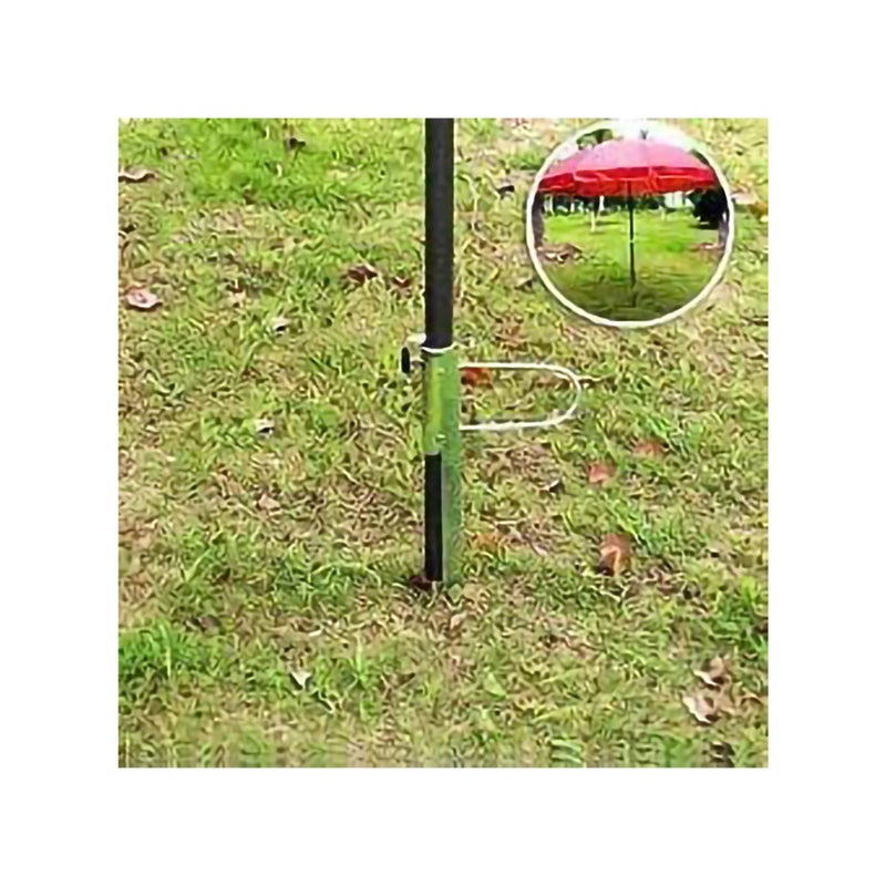 Barakah Ground Spike Umbrella Parasol Flag Pole, Metal Umbrella Holder Sand Screw Stand Fishing Rods for Outdoor Camping Beach Sand Anchor Ground Soil Spike with Adaptor 25-32mm Diameter Adjustable - Image 4