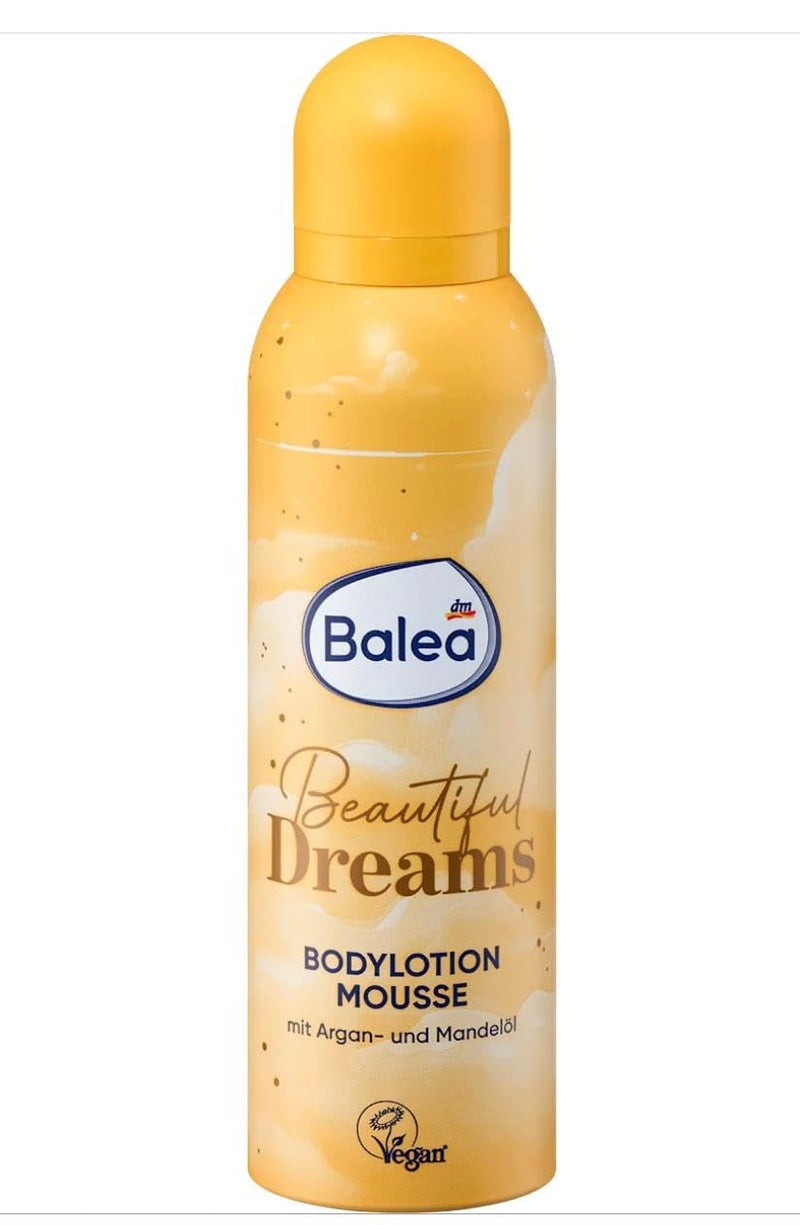 Balea Body Lotion Mousse Beautiful Dreams Airy Light with Argan and Almond Oil, Sweet Fragrance, 200 ml
