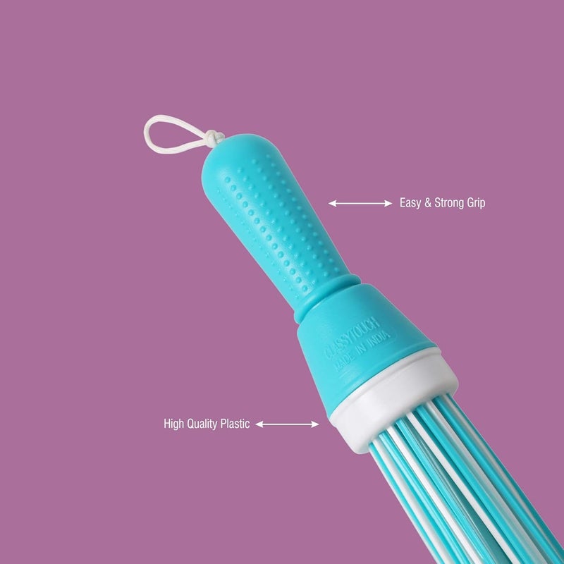 CLASSYTOUCH Kharata Broom Plastic Hard Bristle for Home, Washroom, Bathroom, Kitchen Multipurpose Use(Size 52 cm, Colour Aqua Blue) 60 Plastic Sticks - Image 3