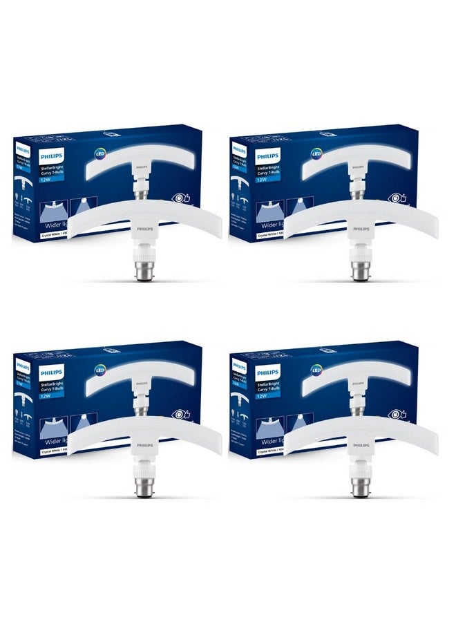 Philips مصباح LED T-بشكل منحني من فيليبس ستيلار برايت 12 واط B22، 1260 لومن، ضوء النهار البارد، عبوة من 4 - Image 1