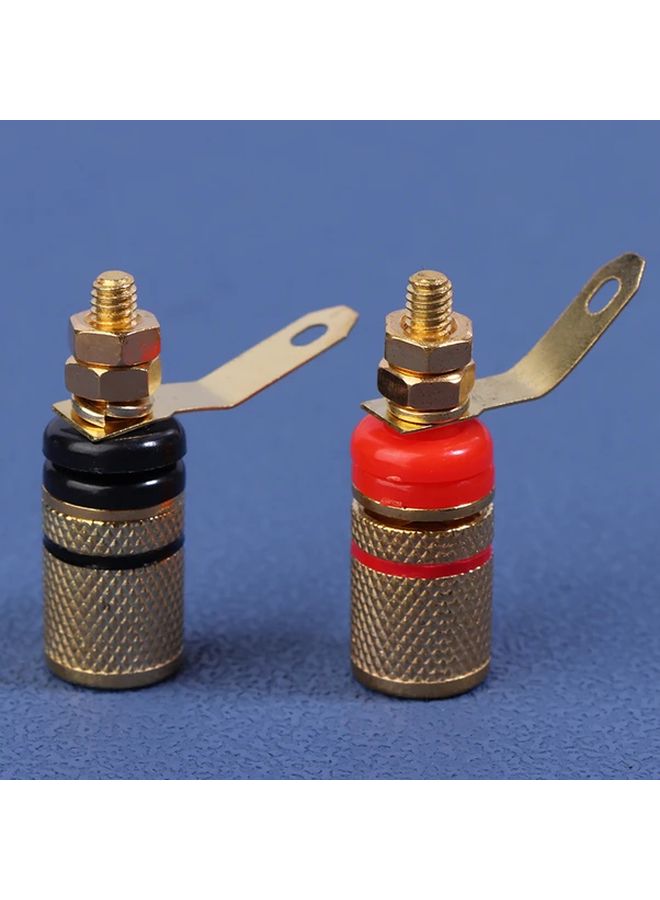 2pcs Set Amplifier Speaker Binding Posts Terminal 4mm 0.16in Sockets Speaker Plug Jack Connector Audio Terminal Plugs - Image 1