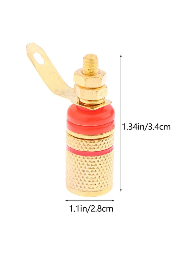 2pcs Set Amplifier Speaker Binding Posts Terminal 4mm 0.16in Sockets Speaker Plug Jack Connector Audio Terminal Plugs - Image 3