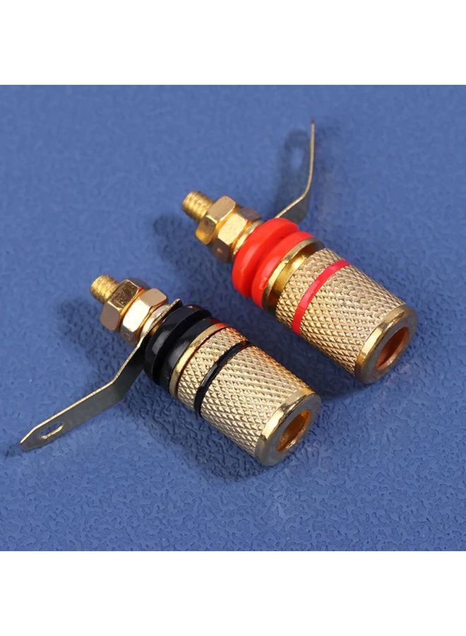2pcs Set Amplifier Speaker Binding Posts Terminal 4mm 0.16in Sockets Speaker Plug Jack Connector Audio Terminal Plugs - Image 2