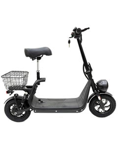 RALLY BICYCLE Scooter model RALLY-B2-BASKET, Recommended for adults, 48V 10AH litthium battery, Maximum riding distance is 30km, Maximum speed is 35km/h, Black color  - Image 1