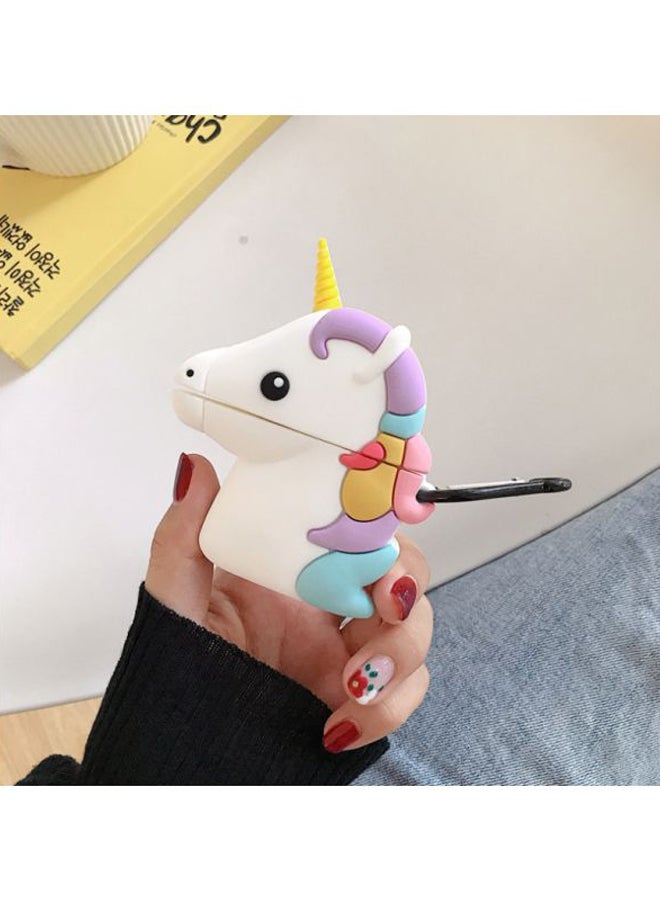 Unicorn Shaped Case Cover For Apple AirPods 1/2 White/Purple/Yellow - Image 3