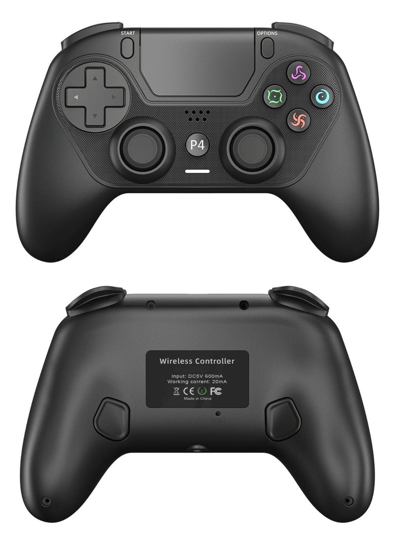 EGM Wireless Bluetooth Controller for PS4 and PC Gaming – Programmable Back Buttons, 6-Axis Gyro, Dual Vibration Gamepad with USB-C (Supports Steam & DS4Windows) - Image 1