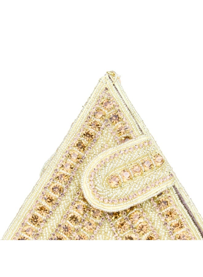 Dollar's Luxury Jute Potli Bag for Women, Premium Ethnic Drawstring Handbag, Designer Traditional Clutch Purse for Wedding, Bridal, Party, Festive Occasion, Elegant Ladies Gift Bag (Gold) - Image 2