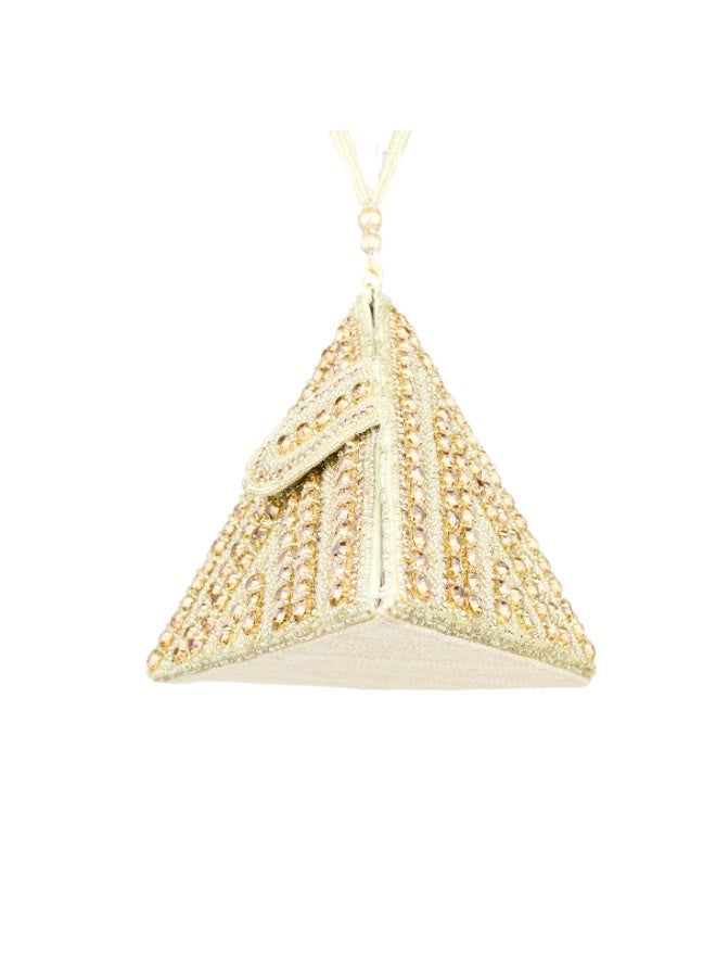 Dollar's Luxury Jute Potli Bag for Women, Premium Ethnic Drawstring Handbag, Designer Traditional Clutch Purse for Wedding, Bridal, Party, Festive Occasion, Elegant Ladies Gift Bag (Gold) - Image 3