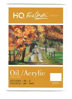 HQ A4 Size Finestroke Oil And Acrylic Painting Pad 15 Sheets 300gsm Thickness  - Image 1