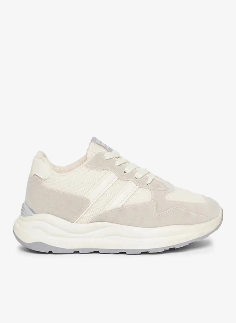 Styli Active Knit Mesh Upper Lace Up Sneakers