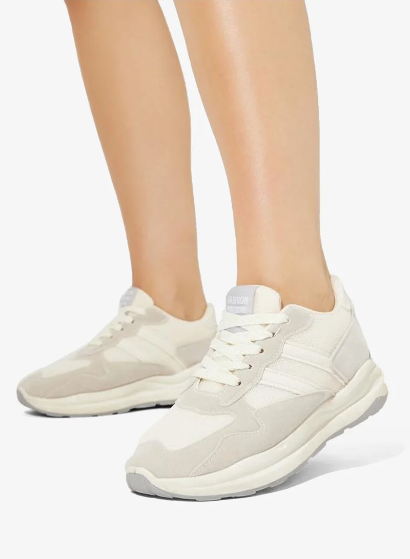 Styli Active  Knit Mesh Upper Lace Up Sneakers for Women | Best Price UAE