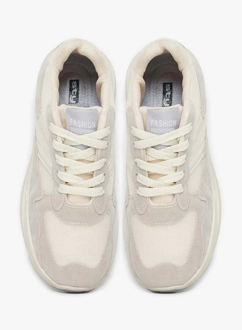 Styli Active  Knit Mesh Upper Lace Up Sneakers for Women | Best Price UAE