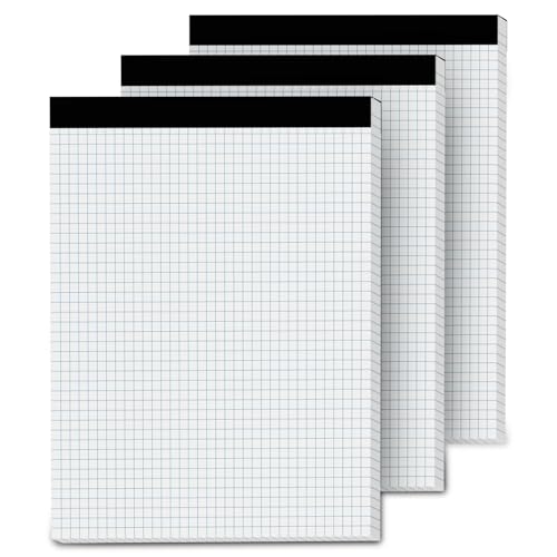 Aidunmis Graph Paper Pads 8.5 x 11, 4x4 Quad Ruled, 3 Pack Grid Paper Pad 8.5 x 11, 30 Sheets Perforated Blueprint Quadrille Letter Size Graphing Notebook for Drafting, Drawing, Engineering - Image 1