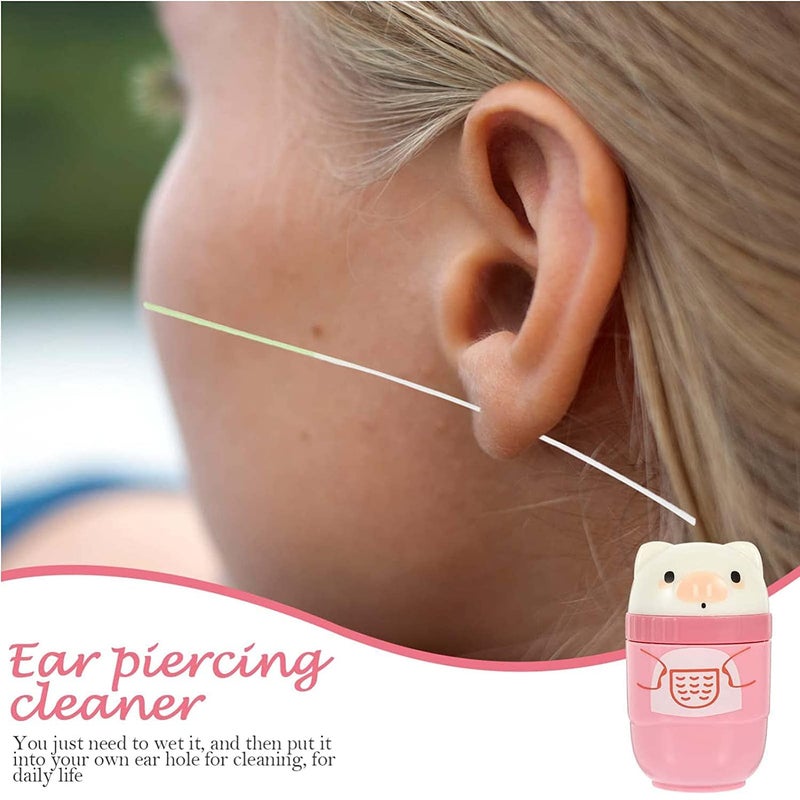 cheekyglo Ear Piercing Cleaning Line, 240/480 Pcs Disposable Piercing Cleaning Line, Ear Floss Earring Hole Cleaner, Mint and Rose Flavor Ear Piercing Care Tools for Unisex (Blue) - Image 3