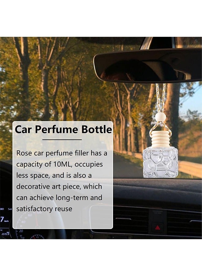 الوجبة 10 قطع من زجاجات معطر جو للسيارة، زجاجة عطر للسيارة سعة 10 مل، فارغة، زجاجة زجاجية لنشر العطور، موزع للسيارة للزيوت العطرية، موزع للزيوت العطرية العطرية للسيارة والمكتب وديكور العطور - Image 5