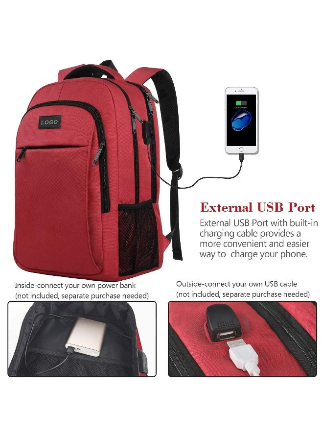 SONO Travel Laptop Backpack, Business Anti Theft Slim Sturdy Laptops Backpack with USB Charging Port, Water Resistant College School Computer Bag Gift for Men & Women Fits 15.6 Inch Notebook - Image 2