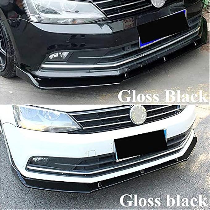 MUTUSAISI 3-Stage Front Bumper Lip fit for VW JETTA MK6.5 2015-2018 Splitter Trim Protection Spoiler Bright Black - Image 3