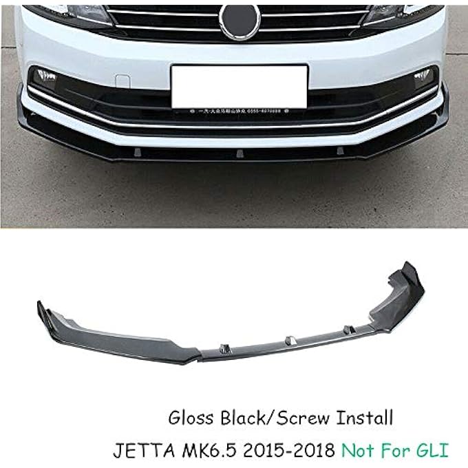 MUTUSAISI 3-Stage Front Bumper Lip fit for VW JETTA MK6.5 2015-2018 Splitter Trim Protection Spoiler Bright Black - Image 2