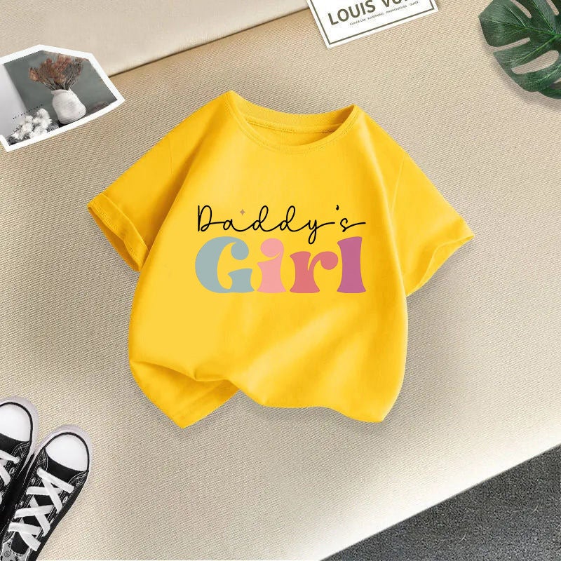 2026 New Style Girls' T-Shirt Cotton Summer Trendy Short-Sleeved Cartoon Print Top Children'S Clothing Fashion - Image 1