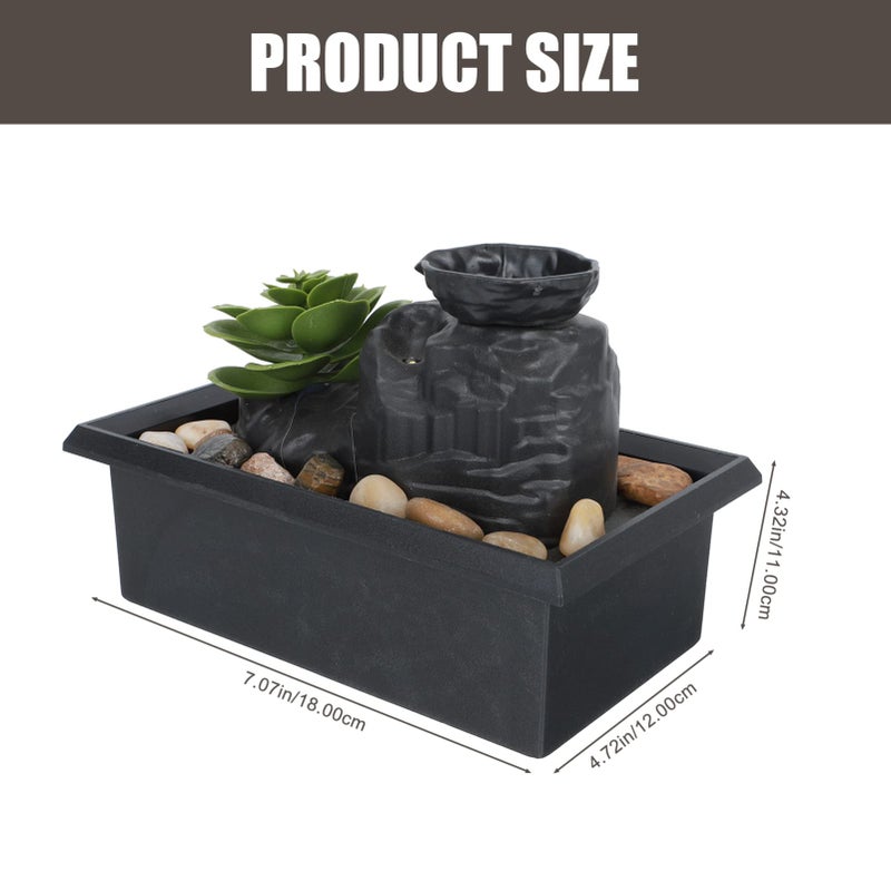 Indoor Desktop Waterfall Fountain Zen Meditation Centerpiece For Home Office Decor - Image 5