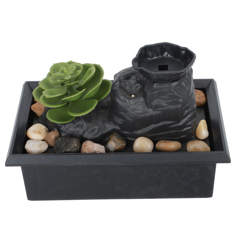 Indoor Desktop Waterfall Fountain Zen Meditation Centerpiece For Home Office Decor - Image 2