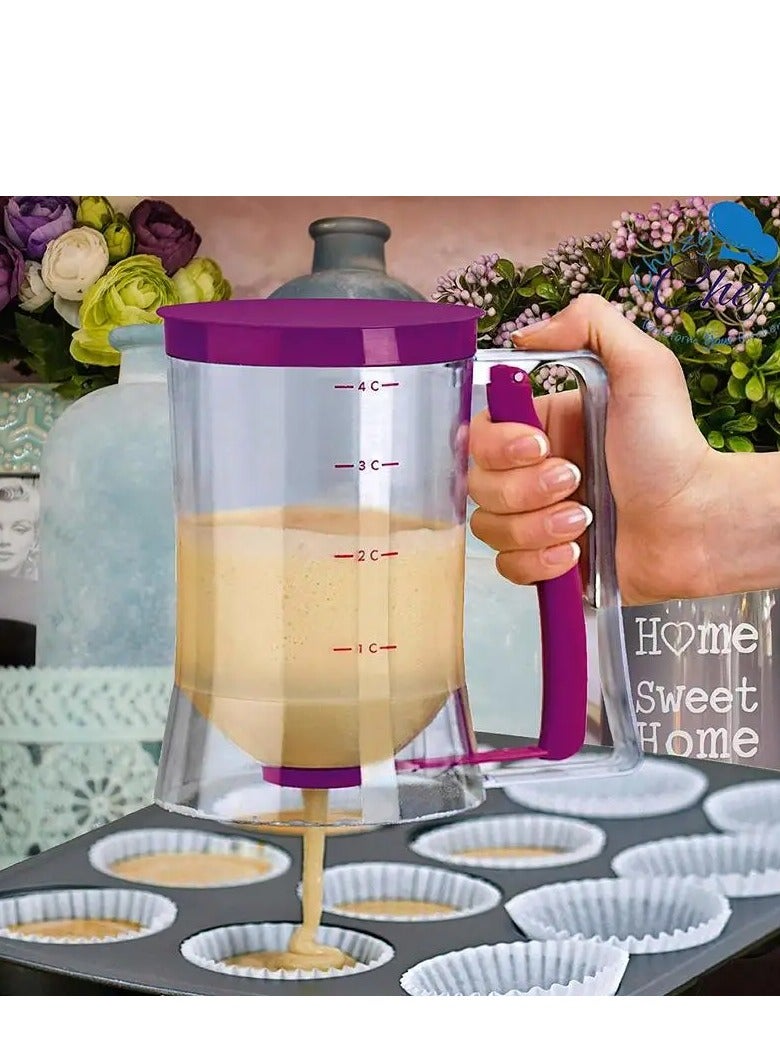 Elegant Home Pancake And Cupcake Batter Dispenser With Measurements Perfect For Making Cupcakes, Pancakes And Muffins - Image 3
