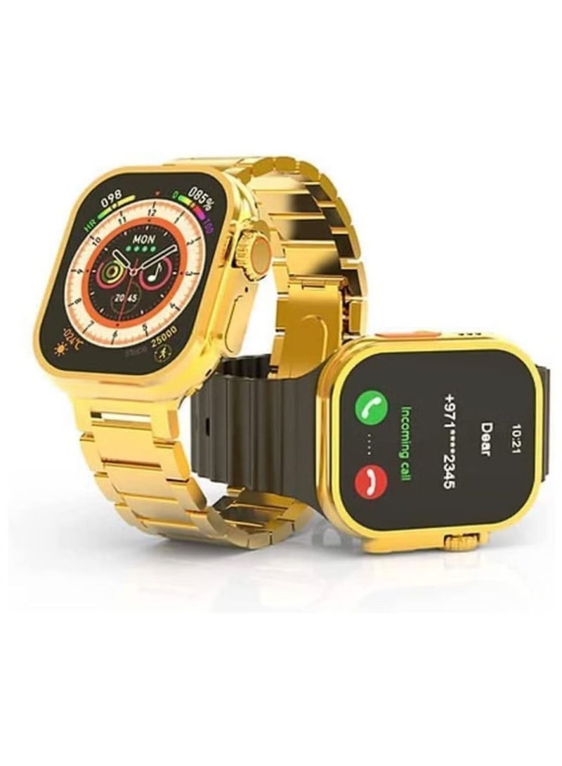 Haino Teko Smart Watch G9 49mm Ultra Max Gold haino teko Watch with fast wireless charging HD Screen Customize Dial Large Capacity Battery IP68 Waterproof - Image 1