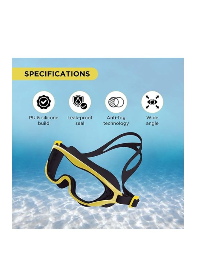 Premium Swimming Goggle with Anti-Fog and UV Protection | Stylish 180 Degree Wide View Glasses | Soft Silicone Gasket for Leak Proof | With Hard Case