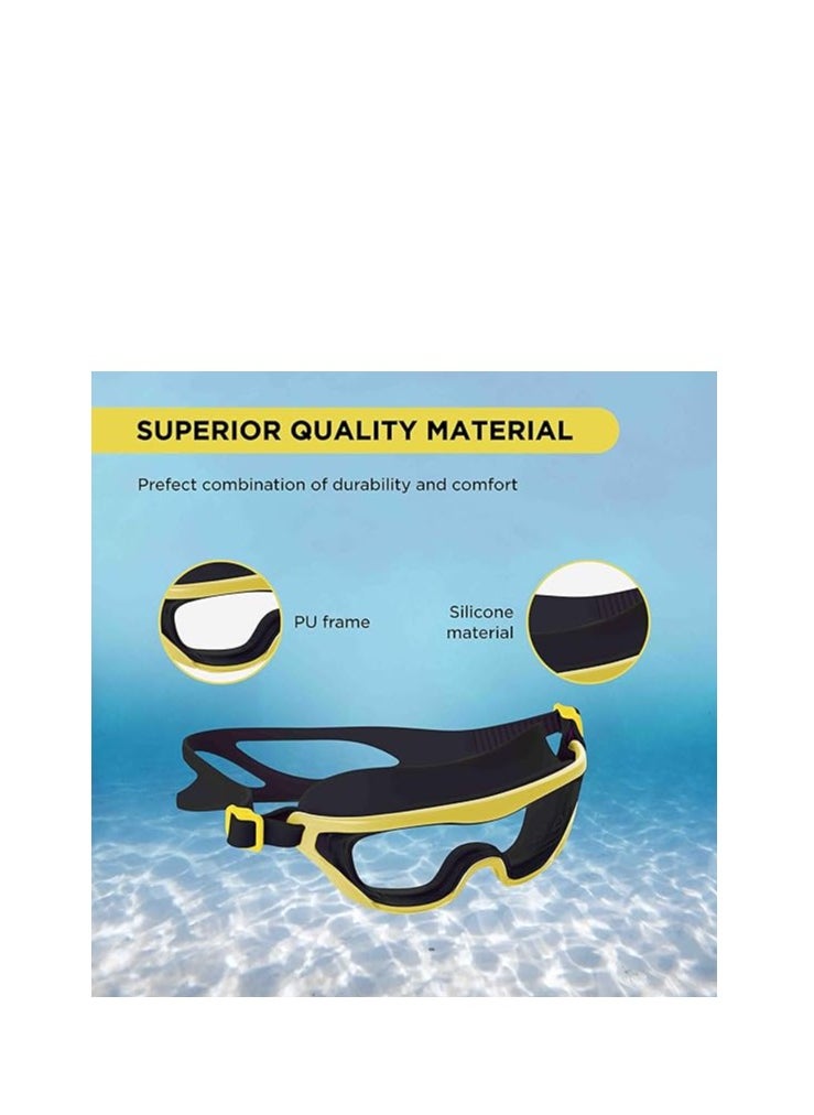 Premium Swimming Goggle with Anti-Fog and UV Protection | Stylish 180 Degree Wide View Glasses | Soft Silicone Gasket for Leak Proof | With Hard Case