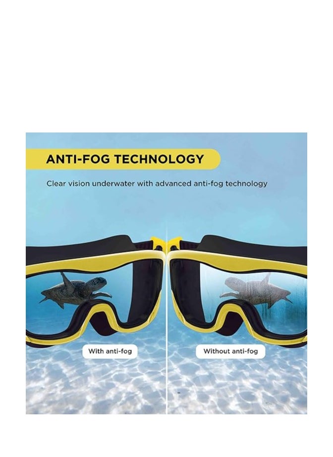 Premium Swimming Goggle with Anti-Fog and UV Protection | Stylish 180 Degree Wide View Glasses | Soft Silicone Gasket for Leak Proof | With Hard Case