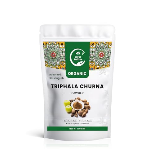 Ayur Active Triphala Powder - 100% Organic Ayurvedic Supplement,100 G - Image 1