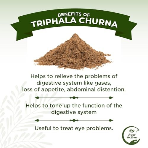 Ayur Active Triphala Powder - 100% Organic Ayurvedic Supplement,100 G - Image 3