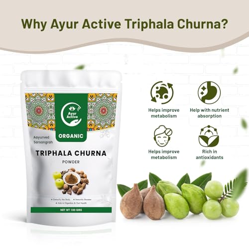 Ayur Active Triphala Powder - 100% Organic Ayurvedic Supplement,100 G - Image 5