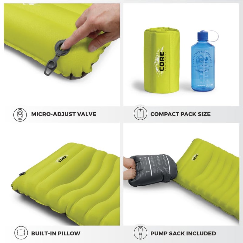 CORE Sleeping Pad for Camping | Perfect Ultralight Sleeping Mat for Tents & Camping Gear | Lightweight & Inflatable Blow Up Mattress for Travel, Hiking & Outdoor Use - Image 5