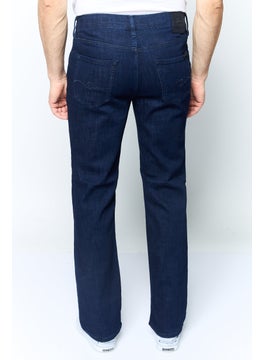 Seven 7 Men Slim Boot Fit Washed Stretchable Denim, Blue  - Image 3