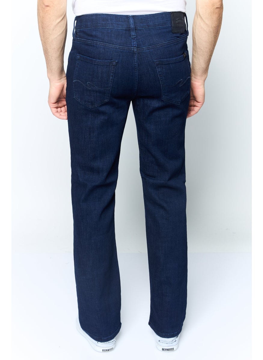 Seven 7 - Men Slim Boot Fit Washed Stretchable Denim, Blue - Image 1